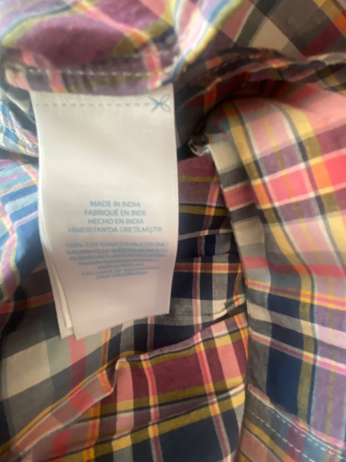 Ralph Lauren Baby Girl's Multi Checked Long Sleeve Tunic Shirt Size 9m image 9