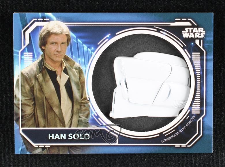 2021 Topps Star Wars Battle Plans Helmet Medallion Relics Han Solo #HM-HST p1l