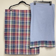 VTG Ralph Lauren Sham Pillowcase Set Garrison Madras Plaid Signature Preppy USA