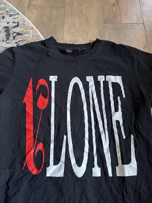 VLONE x Palm Angels T-Shirt Black Red Double Sided Graphic Tee | eBay