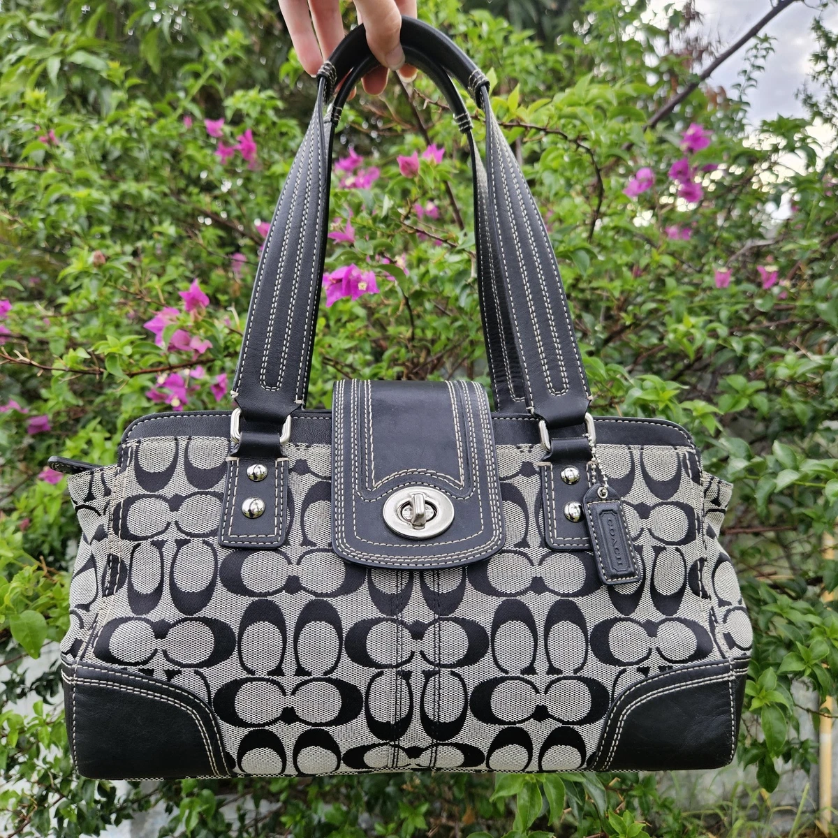 Coach Hampton Shoulder Bags Turn Lock Handbags for Women for sale