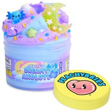 Peachybbies Dreamy Axolotl Cloud Slime - Made in USA Premium, 7 oz, Purple