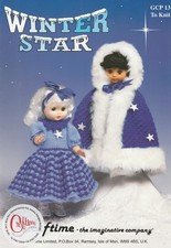 Dress Cape Pantaloons 13 Inch Doll Clothes Knitting Pattern DK Craftime GCP 13
