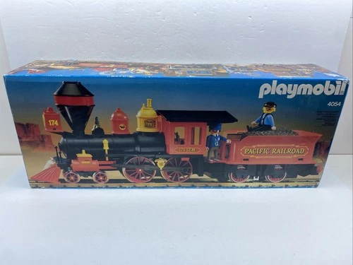 Vintage 1987 Playmobil 4054 Western Locomotive Pacific RR Germany HTF Complete