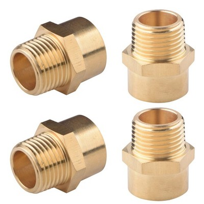 4 Pack G 1/2 (BSP) Female Thread to US 1/2 NPT Male Thread Brass Pipe Fitting...