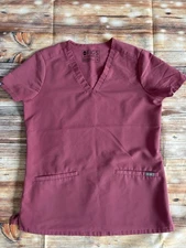 FIGS Casma Three Pocket Quartz Pink Scrub Top Size Extra Small