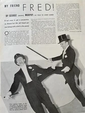 Fred Astaire, Two Page Vintage Large Format Clipping, a