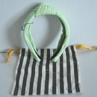 NWOT LELE SADOUGHI Solid & Striped Pistachio Gingham Knotted  display picture 3