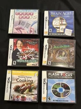 Lot of 6 Nintendo DS AUTHENTIC Game Cases - BOXES & MANUALS ONLY, NO GAMES -