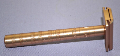 HS Henson AL13 Aluminum Double Edge Mild Gold Safety Razor W