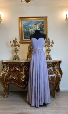 Women's Formal Strapless Lace Up back bridesmaid Long Evening Gown prom dress