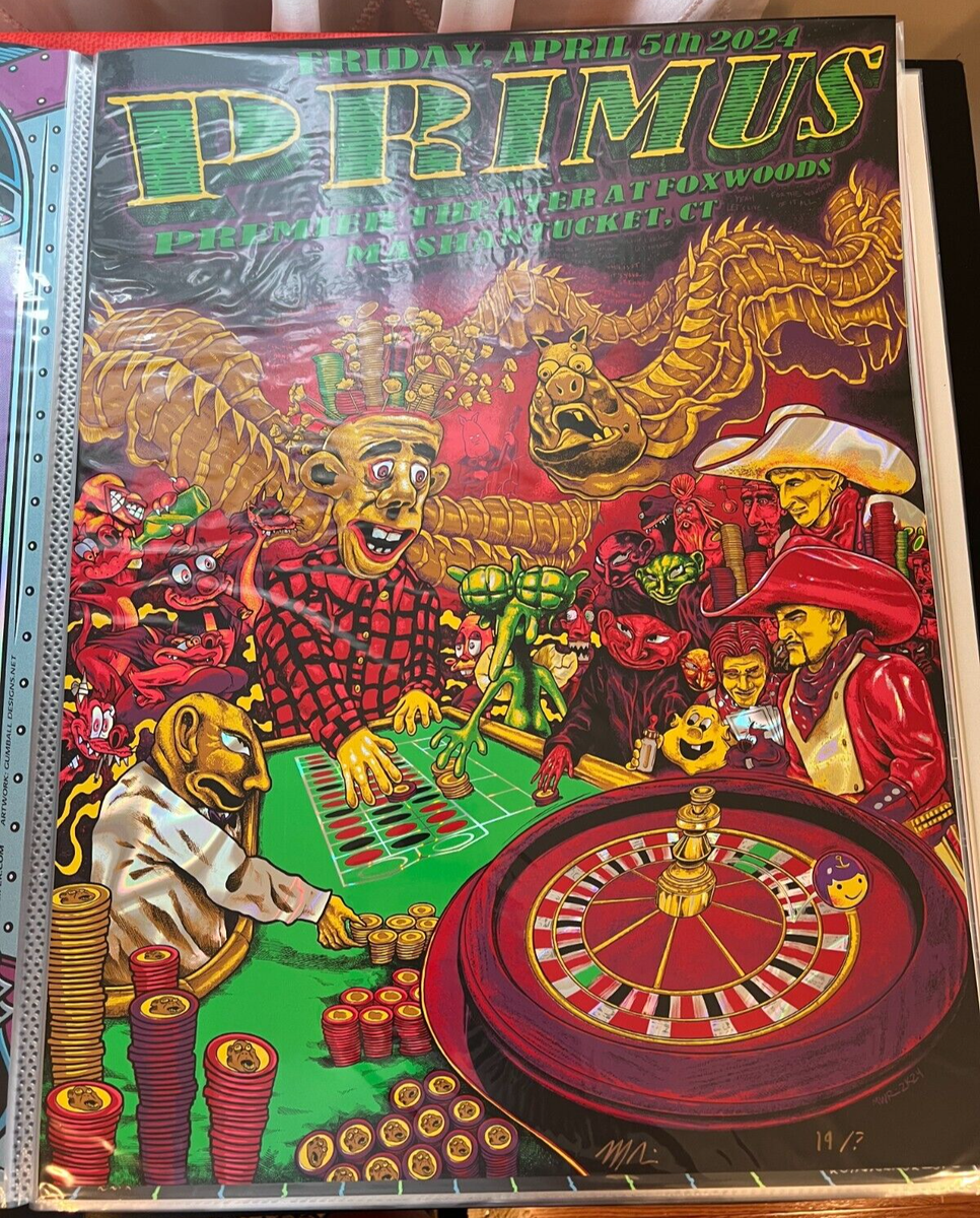 Primus Sessanta Poster Foxwoods Casino CT 4.5.24 Claypool Lava