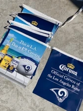 🔥New 18' Los Angeles Rams Corona Extra Double sided Football Beer String Banner