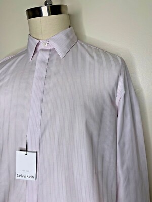 calvin klein no iron dress shirt Calvin Klein White Slim Fit Non-Iron Dress Shirt