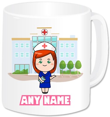 Personalisierte Krankenschwester Tasse Geschenk königsblau Kleid Medizinstudent Mentor Geschenkidee