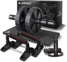 Amonax Abdominal roller push-up handles skipping ropes best home gym equipment