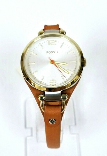 NUEVO RELOJ FOSSIL GEORGIA ORO, ORO ROSA, TONO PLATEADO, CORREA DE CUERO DELGADO - Imagen 4 de 22