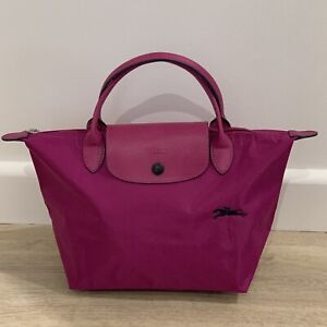 Auth Longchamp Le Pliage Club Fuchsia 