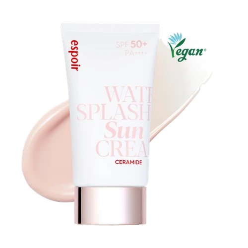 ESPOIR Water Splash Sun Cream Ceramide 60mL SPF50+ PA++++ Vegan Tone-up