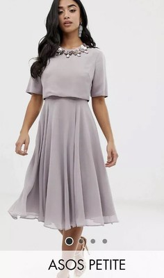 asos grey midi dress