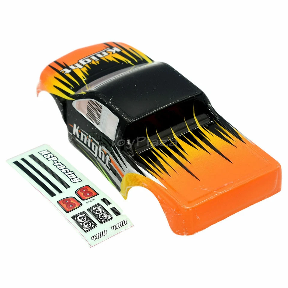 HSP Car Body Shell 1/18 Orange Black for HiMOTO 1/18 RC Model Truck 94806 94807 - Image 4 of 4