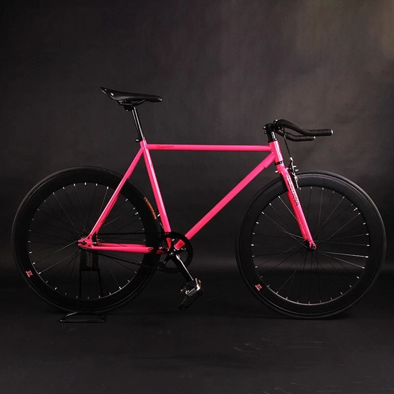 Bike Fixed Gear Bike City Bike Steel Frame Alloy 40mm Wheel Single Speed Bicycle
