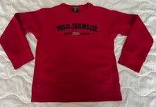 Vintage Ralph Lauren POLO Jeans Co Appliqu d US Flag Reverse Weave Sweatshirt M