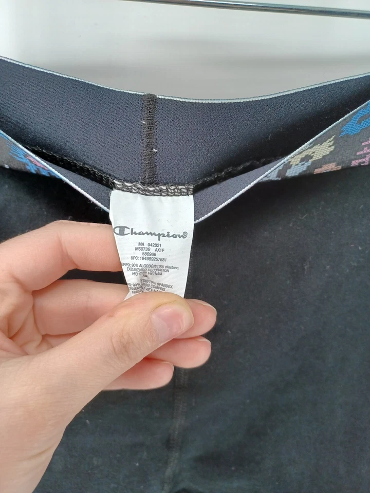 Legging Champion para mujer X-grande negro auténtico ropa deportiva cintura elástica Foto 4 de 4