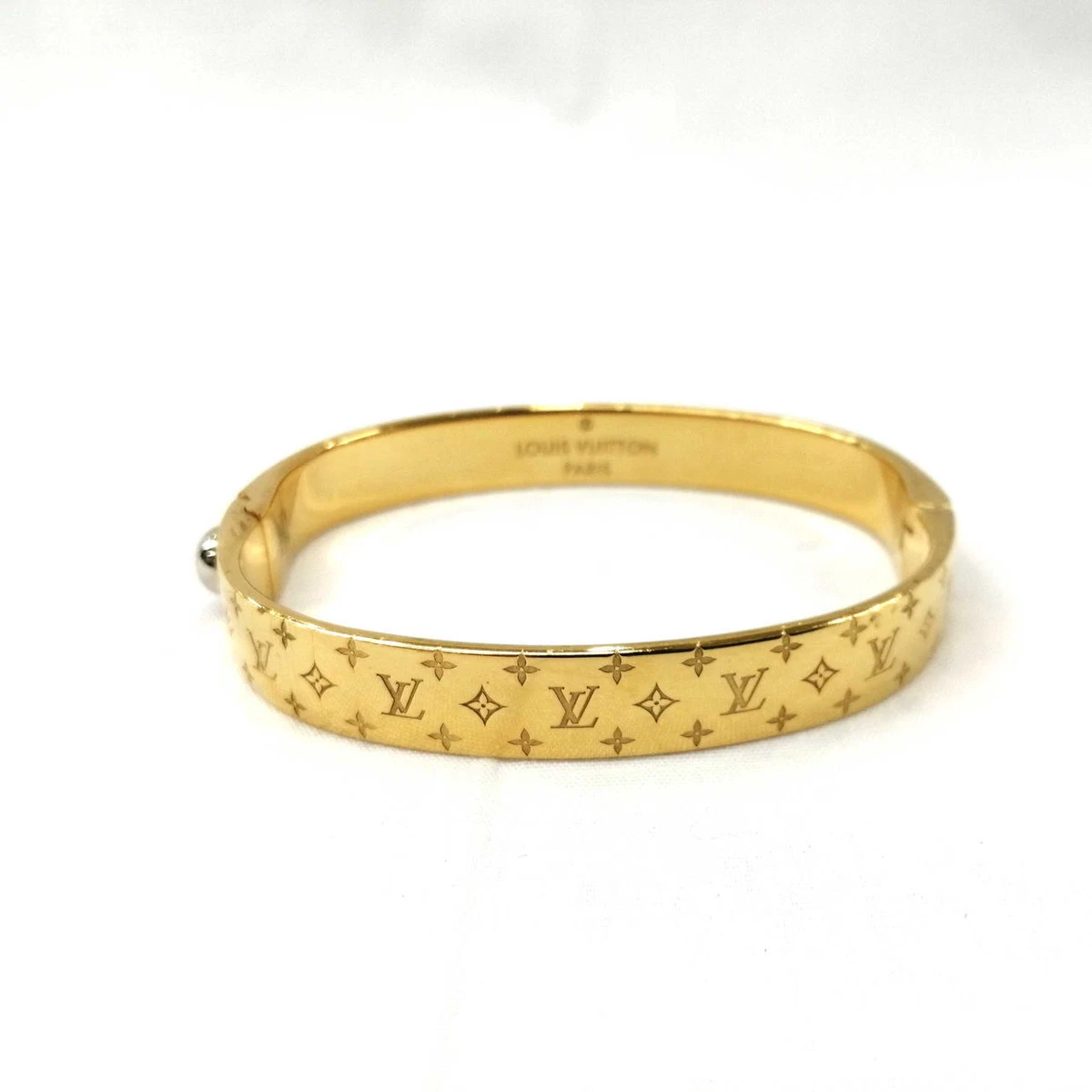 Louis Vuitton Monogram Nanogram Two Tone Cuff Bracelet Louis Vuitton