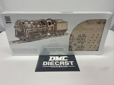 UGEARS Mechanical Models Wooden Locomotive with Tender New In Box 2019 70012