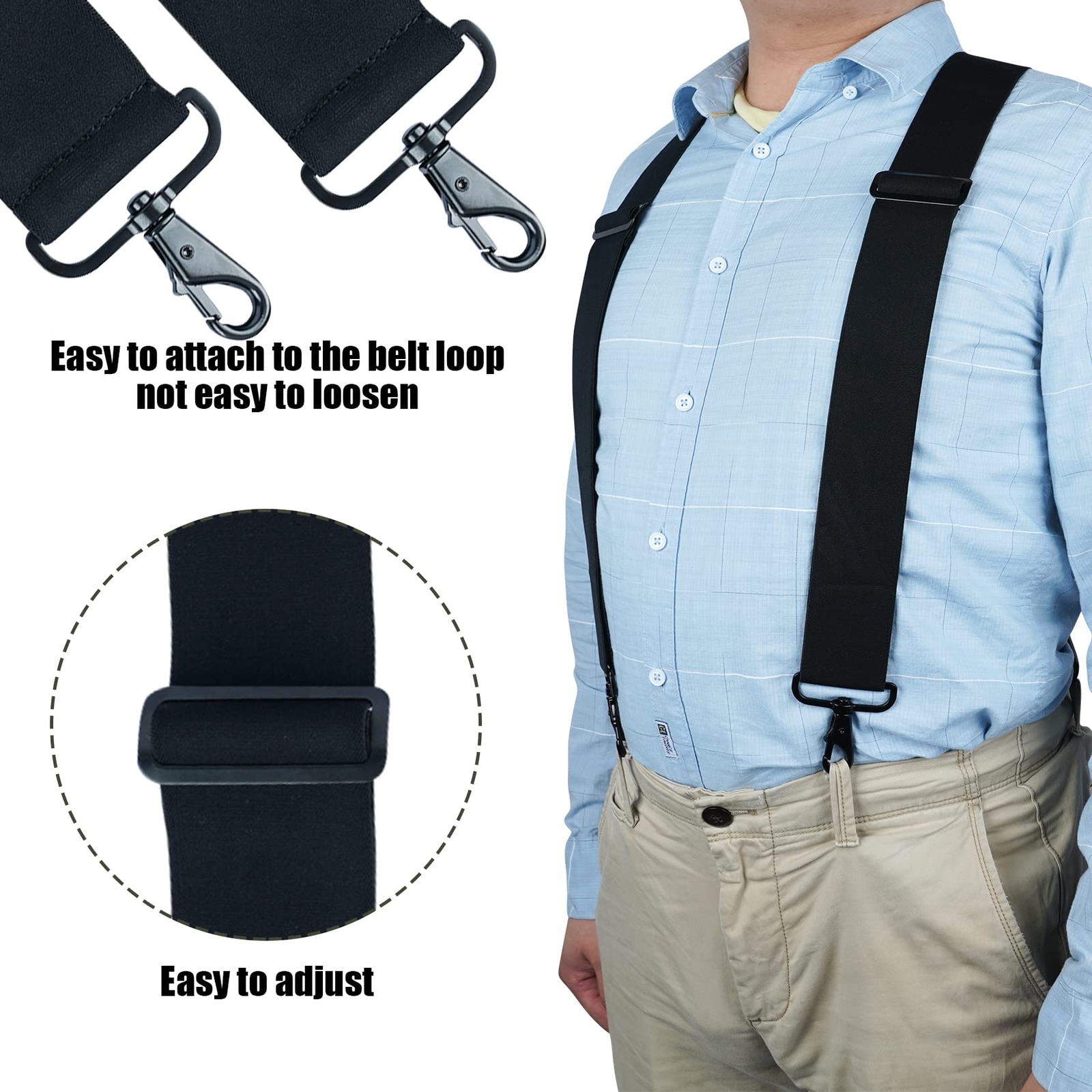 Men Suspender 2" SuspendersBlack Suspenders MenWork SuspendersSuspenders for ...