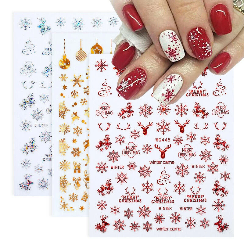 Nail decals cheap christmas stickers