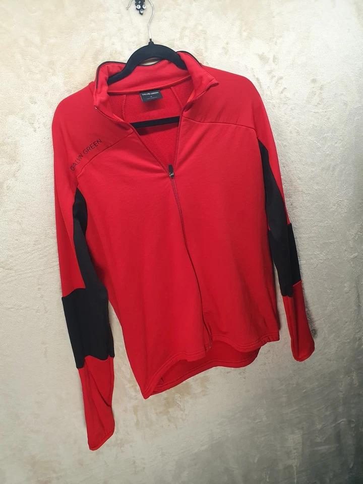 Galvin Green Authentic Golf Red Quarter Zip Top Medium - Image 2 of 4