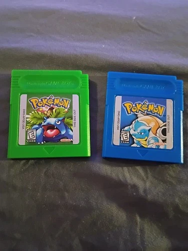 Pokemon Gameboy Color Bundle Blue and Green Tested Save Trade English USA Ship