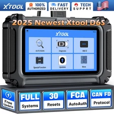 2025 XTOOL D6S OBD2 Scanner Full System Diagnostic Tool 30 Reset Code Reader FCA