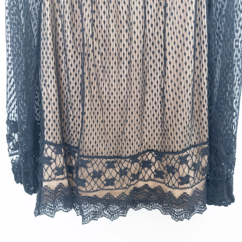 Top Max Edition Mujer Talla M Negro Desnudo Encaje Transparente Capricho Bruja Romántico Foto 3 de 4