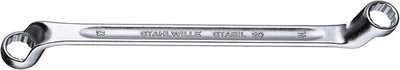 STAHLWILLE 20-12X13 Open End Wrench, 75° Offset, 12x13mm, Overall Length 22