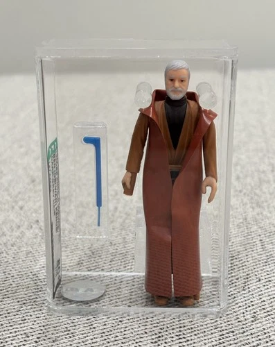 1977 Kenner AFA 80+ Star Wars Obi Wan Kenobi Dark Gray Hair Ben