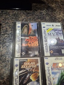 UNTESTED SEGA Saturn Console Bundle With 4 Games and Gun