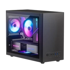 JOYJOM PS091 Micro ATX Case - Black w/ RGB Fans - ITX Support