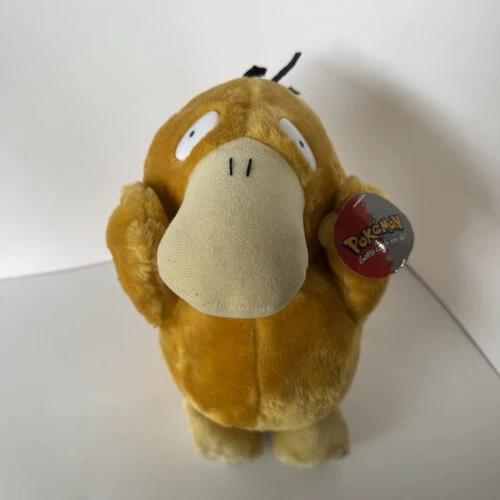 Vintage Pokemon 1999 Nintendo Stuffed Furry Plush Toy Psyduck Play By Play 10"
