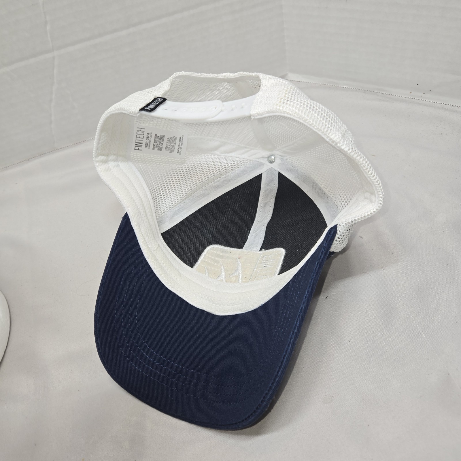 Fintech Patch Snapback Mesh Back Trucker Hat Blue… - image 5