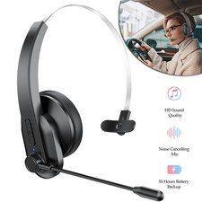 Trucker Bluetooth Headset Wireless 5.4 With Noise Cancelling Mic For Phones PC