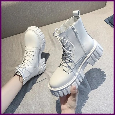 Botas de cuero para mujer, calzado antideslizante para caminar al aire libre, mo