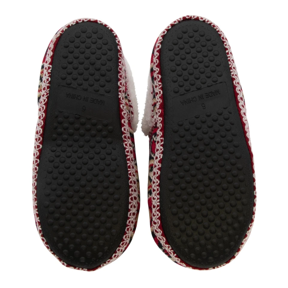 Женские красные вязаные тапочки Canyon Sky Sedona с подкладкой Sherpa, американский размер 6 - Изображение 4 из 4