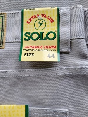 Y2K Solo Seymour Light Grey Jeans Men's 44 Baggy Wide Leg Vintage USA nos