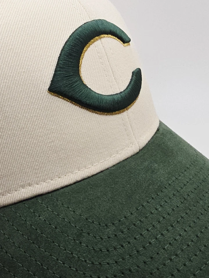 '47 Marca Cincinnati Reds 2 Tonos Natural Verde Oscuro MVP Gamuza Ala Snapback Sombrero  Foto 3 de 4