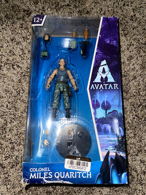 McFarlane Toys Avatar Colonel Miles Quaritch Figure 4.25'' Damaged Box