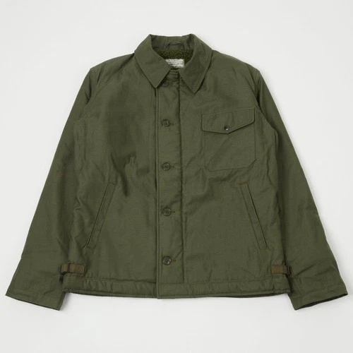 Buzz Rickson’s BR14956 Type A-2 U.S. Navy Deck Jacket – Olive Drab –44 XXL – NWT - product listing photo