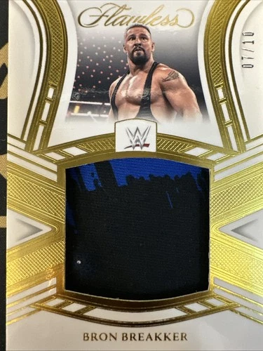 2024 Panini Flawless WWE - Jumbo Memorabilia Bron Breakker #JM-BBK Gold /10...